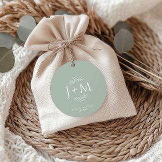 Boho Blommigt Sage Grönt Bröllop Gåvor Etiketter