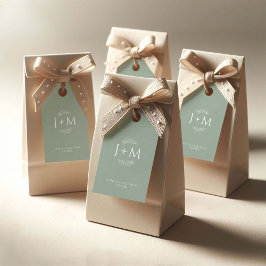 Boho Blommigt Sage Grönt Bröllop Presentetikett