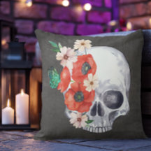 Boho Blommigt Skull
