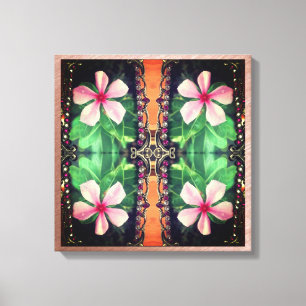 Boho Blommigt Stil Photo Art Stretched Kanvastryck