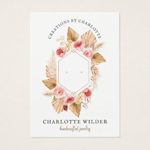 Boho Blommigt Stud Earring Jewelry Visitkort
