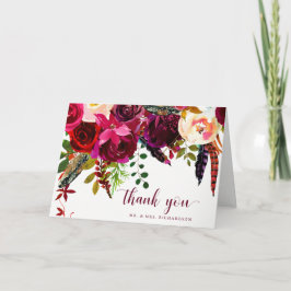 Boho Blommigt | Tack Kort