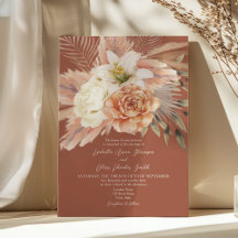 Boho Blommigt Terracotta Fall Wedding