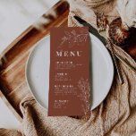 Boho Blommigt Terracotta Menu Meny<br><div class="desc">Den här menyn kännetecknas av boho stil,  blommigt,  terracotta och beige färg,  med en blandning av olika typsnitt,  stilar,  ofta i olika storlekar,  för att skapa ett unikt,  elektrostiskt utseende som gör dessa menyer till ett naturligt estetiskt utseende.</div>