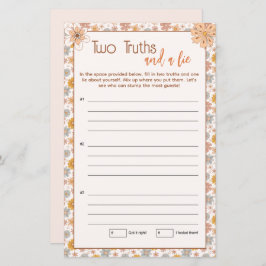 Boho Blommigt Two Truths and a Ljug Game