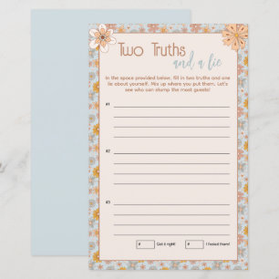 Boho Blommigt Two Truths and a Ljug Game