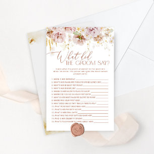 Boho Blommigt Vad sa brudgummen möhippa-spel?