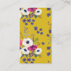 Boho blommigt visitkort