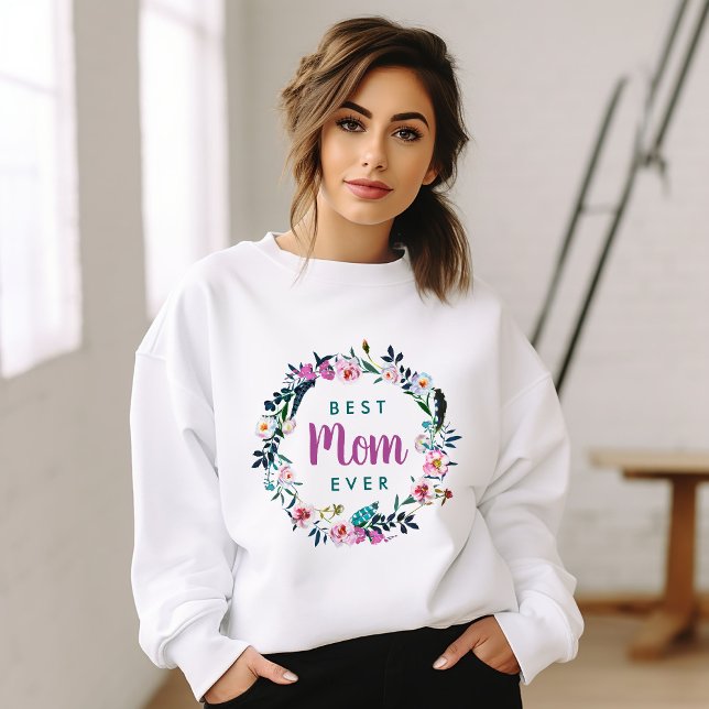 Boho Blommigt WAN Best Mamma nånsin T Shirt (Skapare uppladdad)