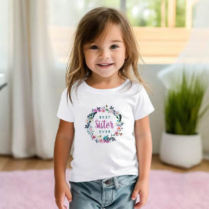 Boho Blommigt WAN Best Sister nånsin T Shirt