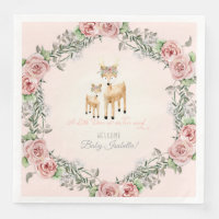 Boho Blommigt Wandeand Hjort Antler Flicka Shower