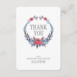 Boho Blommigt Watercolor Röd ros | TACK