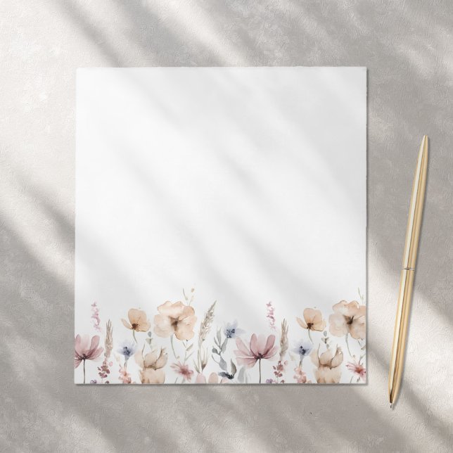 Boho Blommigt Watercolor Wildblomma Anteckningsblock (Skapare uppladdad)