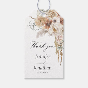 Boho Blommigt Wedding Favor Presentetikett
