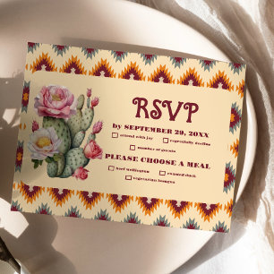 Boho Blommigt Westernare Bröllop OSA Kort