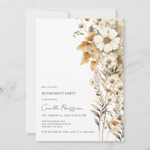 Boho Blommigt WildblommPension Party Inbjudningar