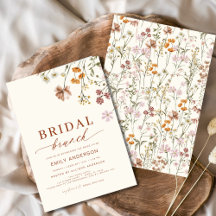 Boho Blommigt WildblomTerracotta Möhippa Brunch