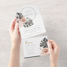 BOHO BLOMMIGT WREATH MONSTRERA LÖV BRÖLLOP AL