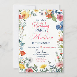 Boho-blommigten för den moderna vildens blomsterfö inbjudningar