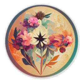 Boho-Blommigten i Earth Tones Knopp