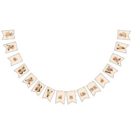 Boho-Blommigten på den texturerade babystölden i e Vimplar