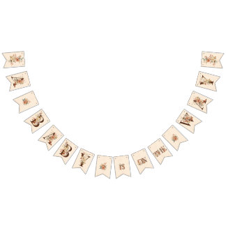 Boho-Blommigten på den texturerade babystölden i e Vimplar