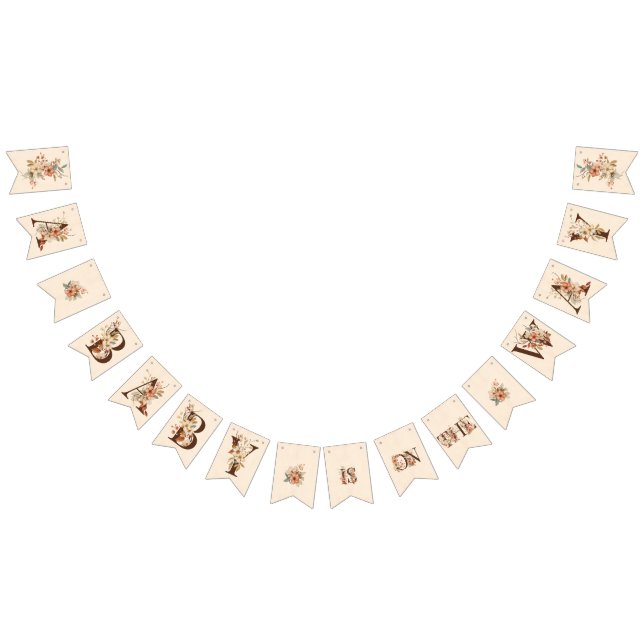 Boho-Blommigten på den texturerade babystölden i e Vimplar (Alla)