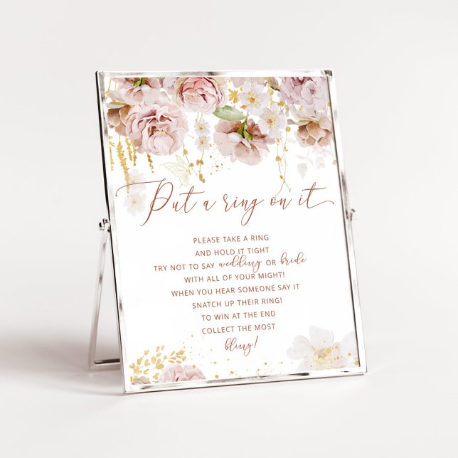 Boho-blommigten säger inte brud möhippa poster (Skapare uppladdad)