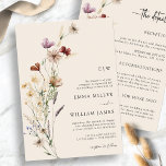 Boho-Blommigtens allt-i-ett-bröllop-inbjudningar Inbjudningar<br><div class="desc">Den här snyggt & elegant bröllop allt-i-ett-bröllopsinbjudan innehåller fantastiska,  handmålade vilda blommor med vattenfärg arrangerade som en underbar andedräkt med bröllop detaljer på baksidan. Sök efter samordnande produkter i Tan Boho Wildblomma Bröllop-samlingen.</div>