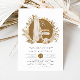 Boho Blommigts Baby Shower-inbjudan Inbjudningar