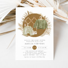Boho Blommigts Baby Shower-inbjudan Inbjudningar