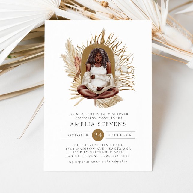 Boho Blommigts Baby Shower-inbjudan Inbjudningar (Skapare uppladdad)