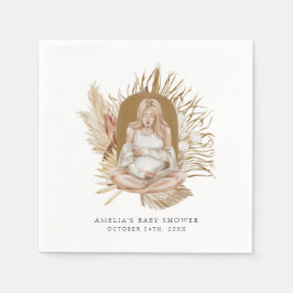 Boho Blommigts Baby Shower Pappersservett