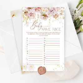 Boho-blommor Baby namn tävling