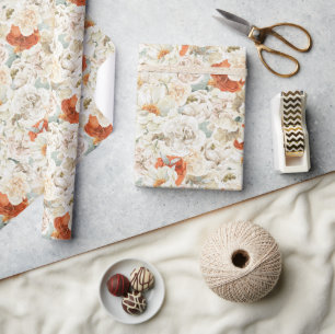 Boho Blommor Grönska Botanisk Presentpapper