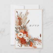 Boho blommor höstfärger, höstbröllop