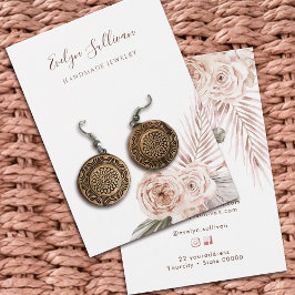 Boho-blommor med visning visitkort