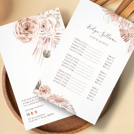 Boho Blommor pris list flyer