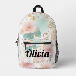 Boho blomster estetisk ryggsäck