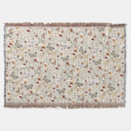 Boho blomster kastfilt filt