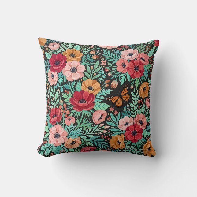 Boho blomster kastkudde kudde (Framsida)