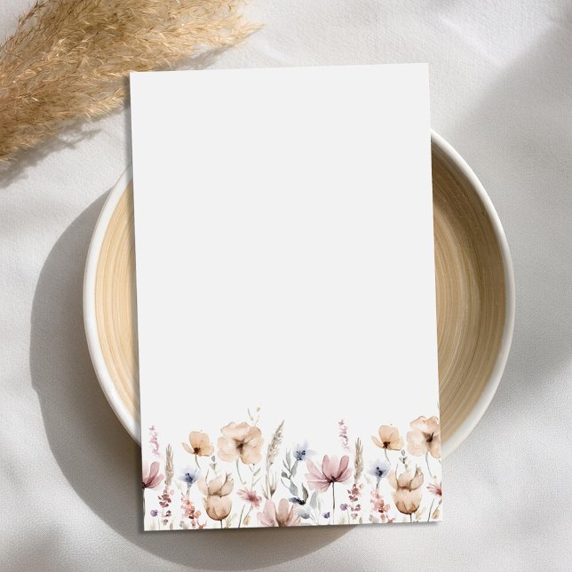 Boho blomster vattenfärg vildblomma brevpapper (Skapare uppladdad)