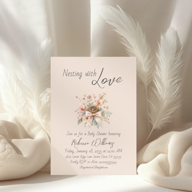 Boho blomsterbåge Baby Shower Bo Nesting Party Inbjudningar (Skapare uppladdad)