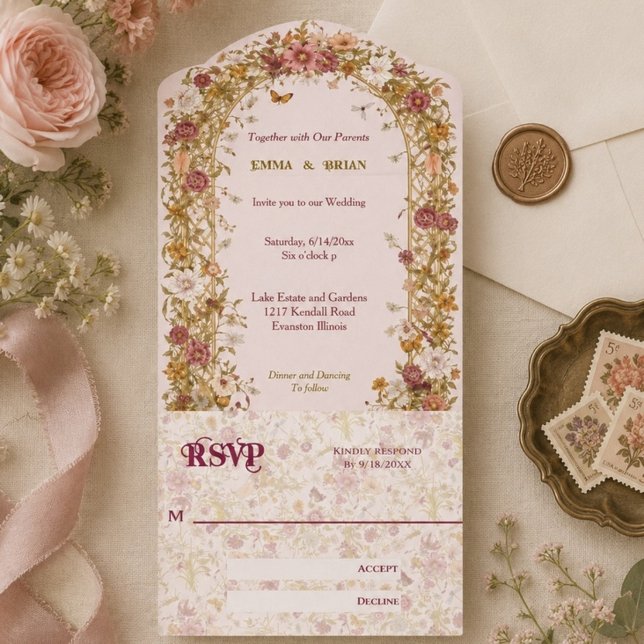 Boho blomsterbåge romantisk bröllop Boho  (Skapare uppladdad)