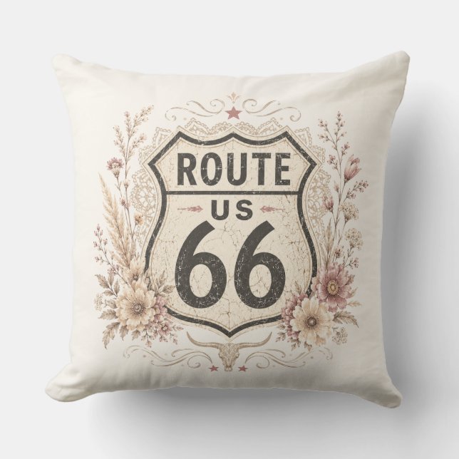 Boho blomsterlig moderlig vägaccent kudde (Framsida)