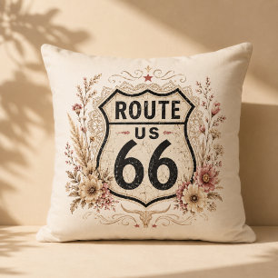 Boho blomsterlig moderlig vägaccent kudde