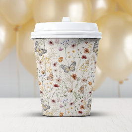 Boho blomsterpapperskopp