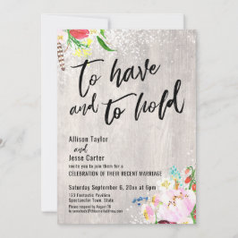 Boho Blomsterrankor Rustik Trä Att Ha Och Att Håll Inbjudningar