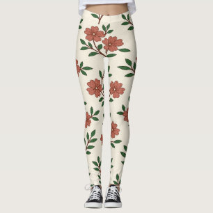 Boho Blomsterträdgård Leggings