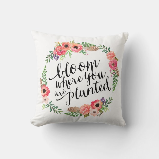 Boho Bloom | Dekorativ kudde (Framsida)